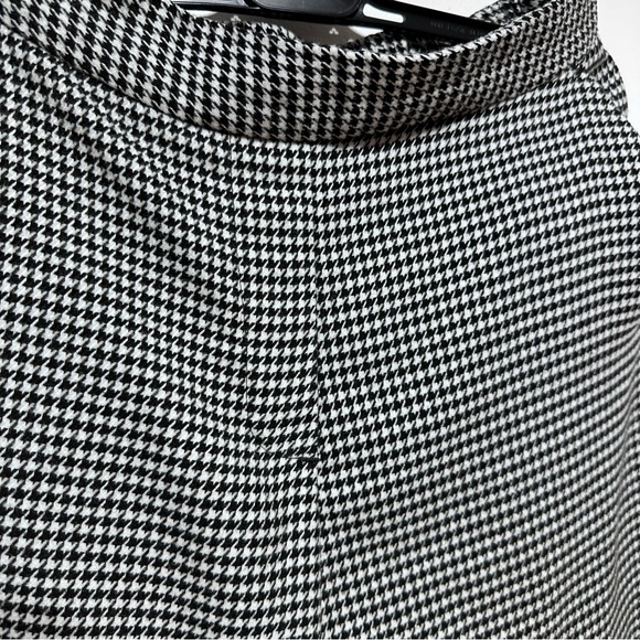 Zara Basic Black Houndstooth Pull On Straight Leg Pants Size XS - Picture 6 of 11